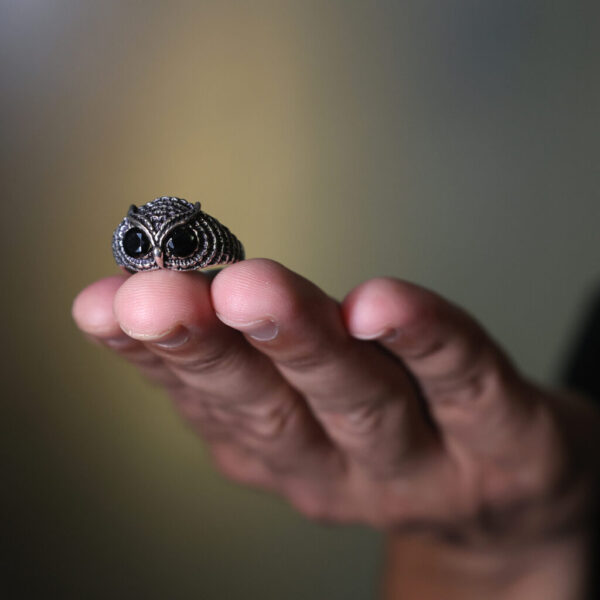 Black Owl Ring