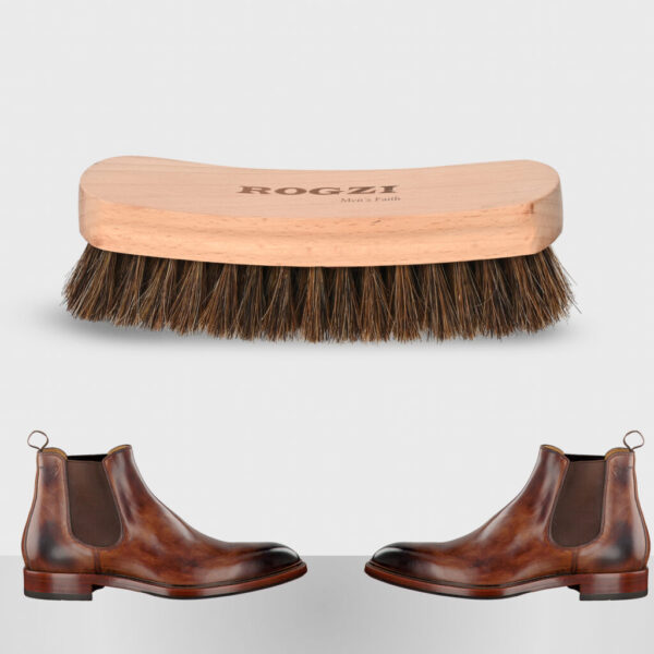 Rogzi 100% Natural Horse Hair Shoe Brush