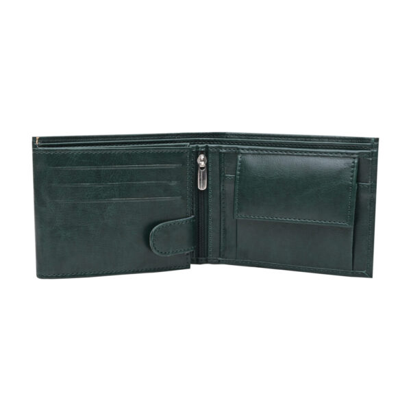 Prime Pockets Leather Wallet (Green) | RFID - Image 4