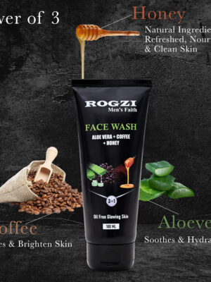 Rogzi Aloe Vera+ Coffee+ Honey Face Wash (100 ml)