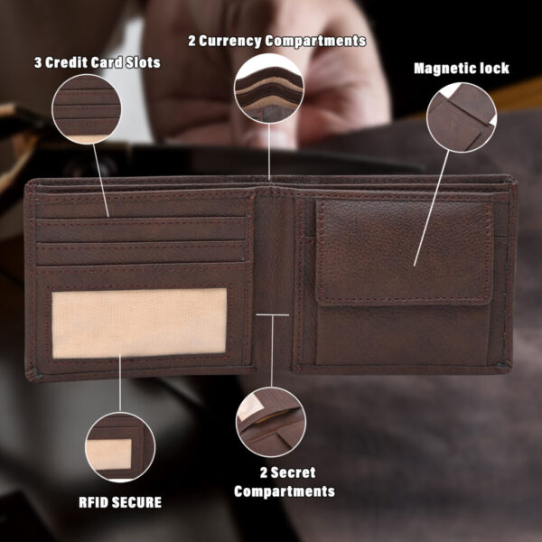 Majestic Leather Wallet (Brown) | RFID