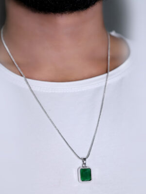  Wear this green pendant as a reminder of nature's beauty and the tranquility it brings.
