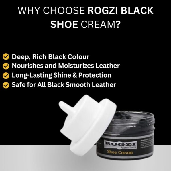 Rogzi Shoe Cream With Applicator Black (60g)