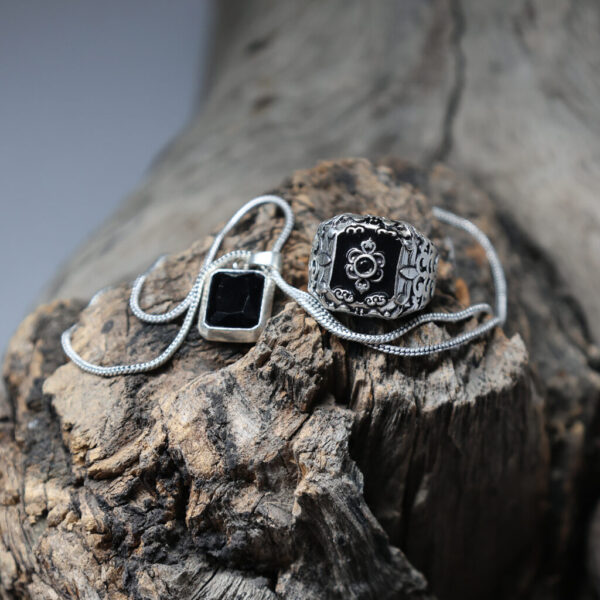 Black Zenith Ring & Pendant (Combo) - Image 2