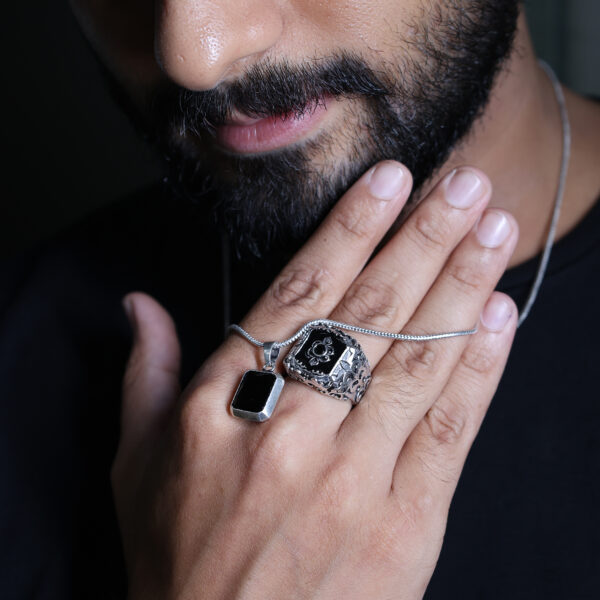 Black Zenith Ring & Pendant (Combo) - Image 6