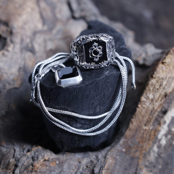 Black Zenith Ring & Pendant (Combo) - Image 3