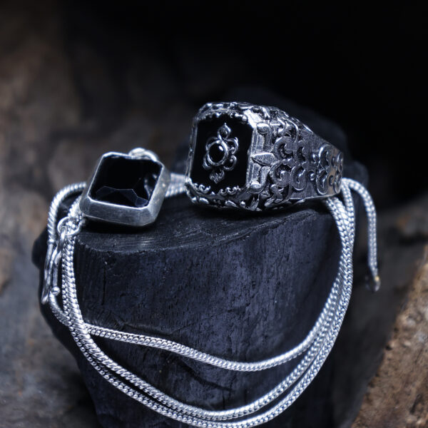 Black Zenith Ring & Pendant (Combo) - Image 4