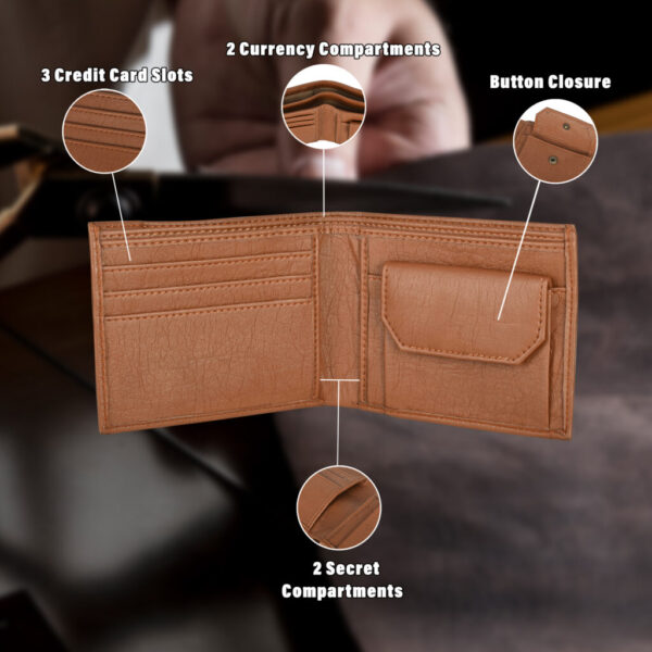 Regal Faux Leather Wallet (BROWN) | RFID