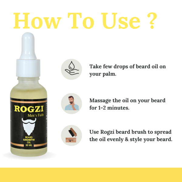 Rogzi Beard Growth Oil 30ml | Natural Oils - Image 4